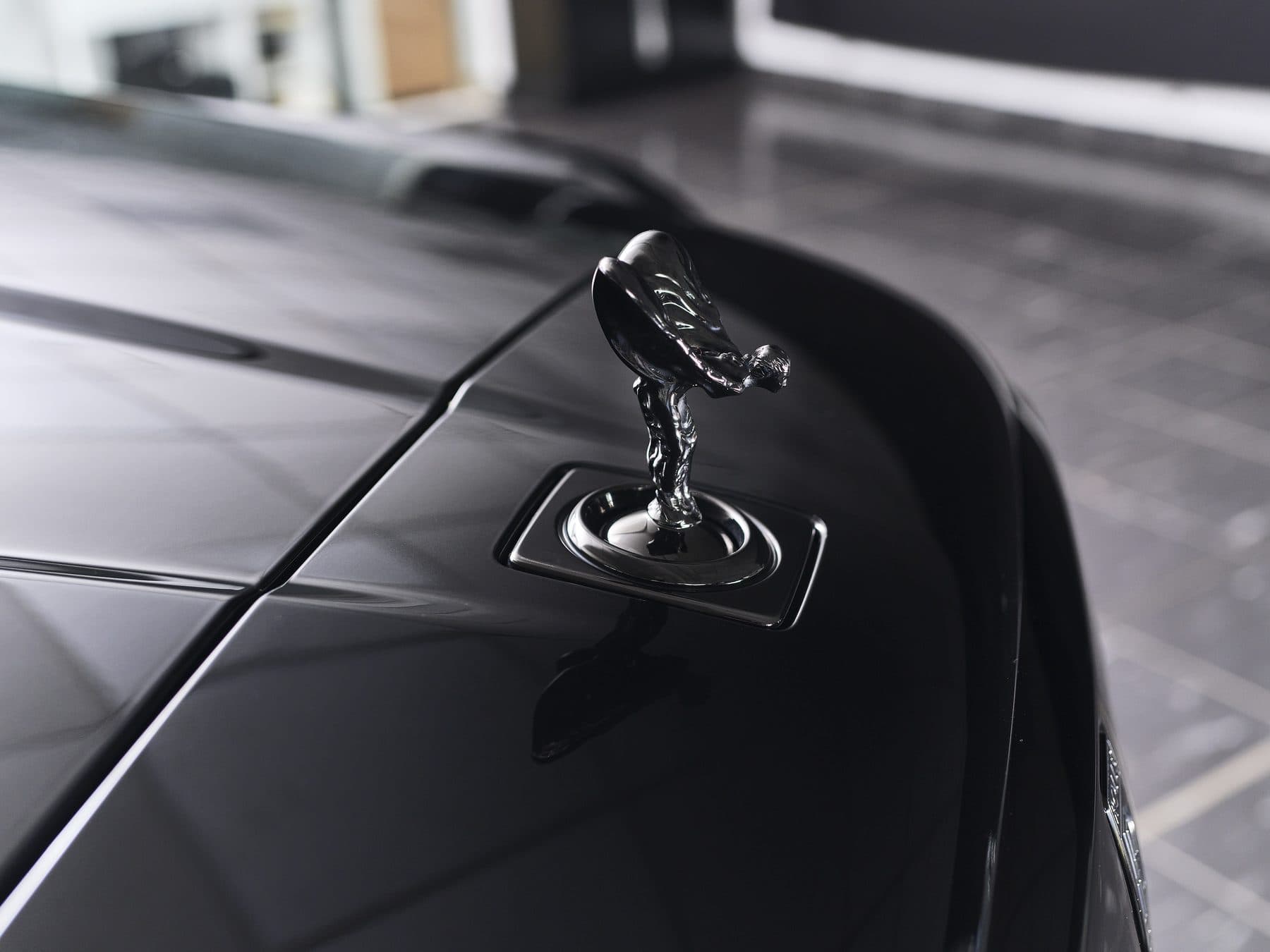 The Spirit of Ecstasy on the bonnet of a Rolls-Royce