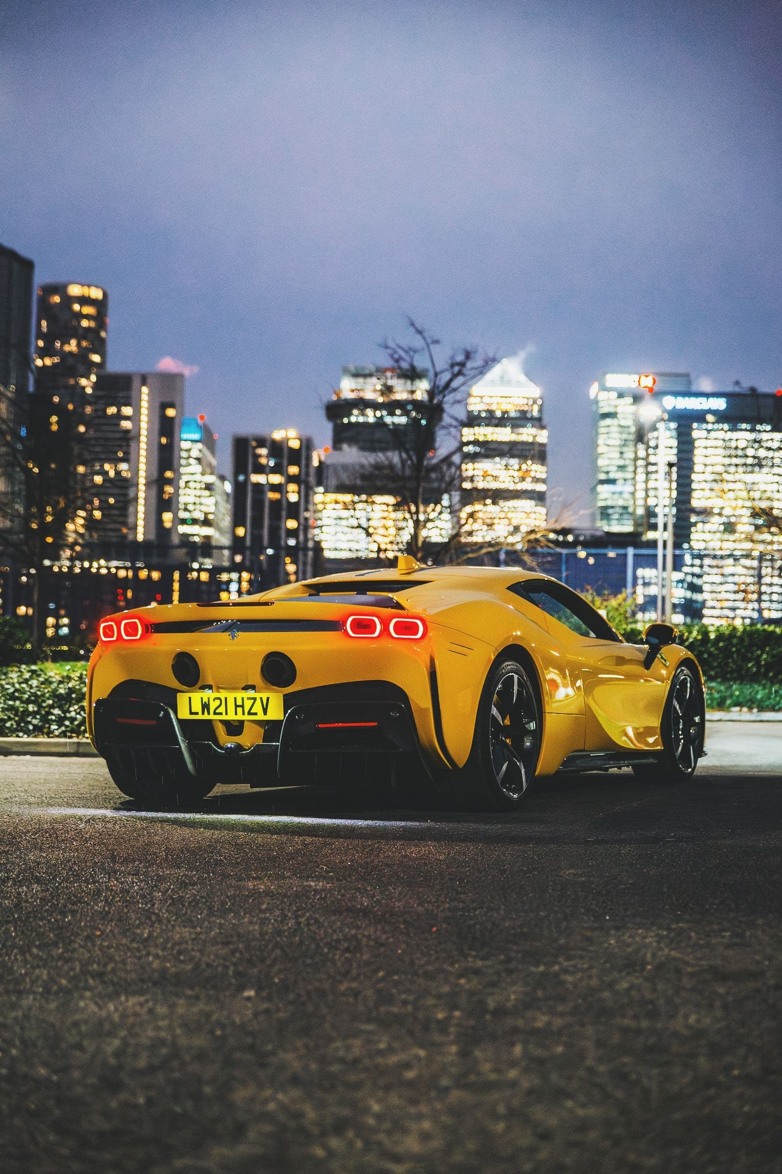 Ferrari SF90 at dusk