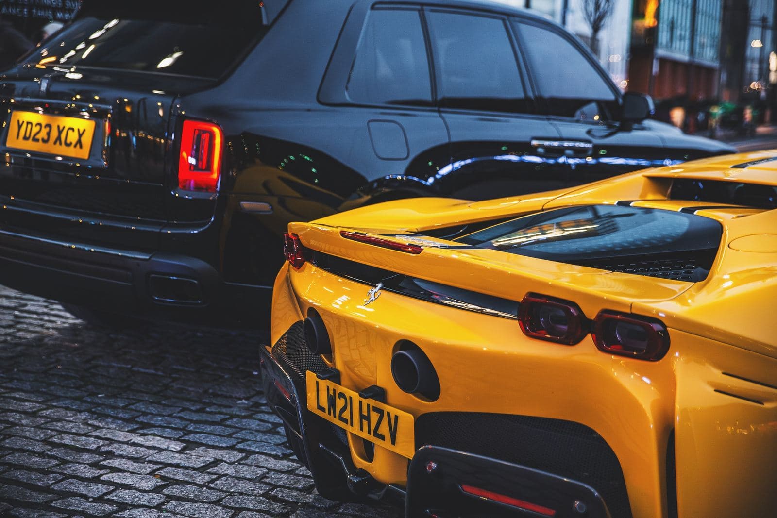 Detail shot, both vehicles