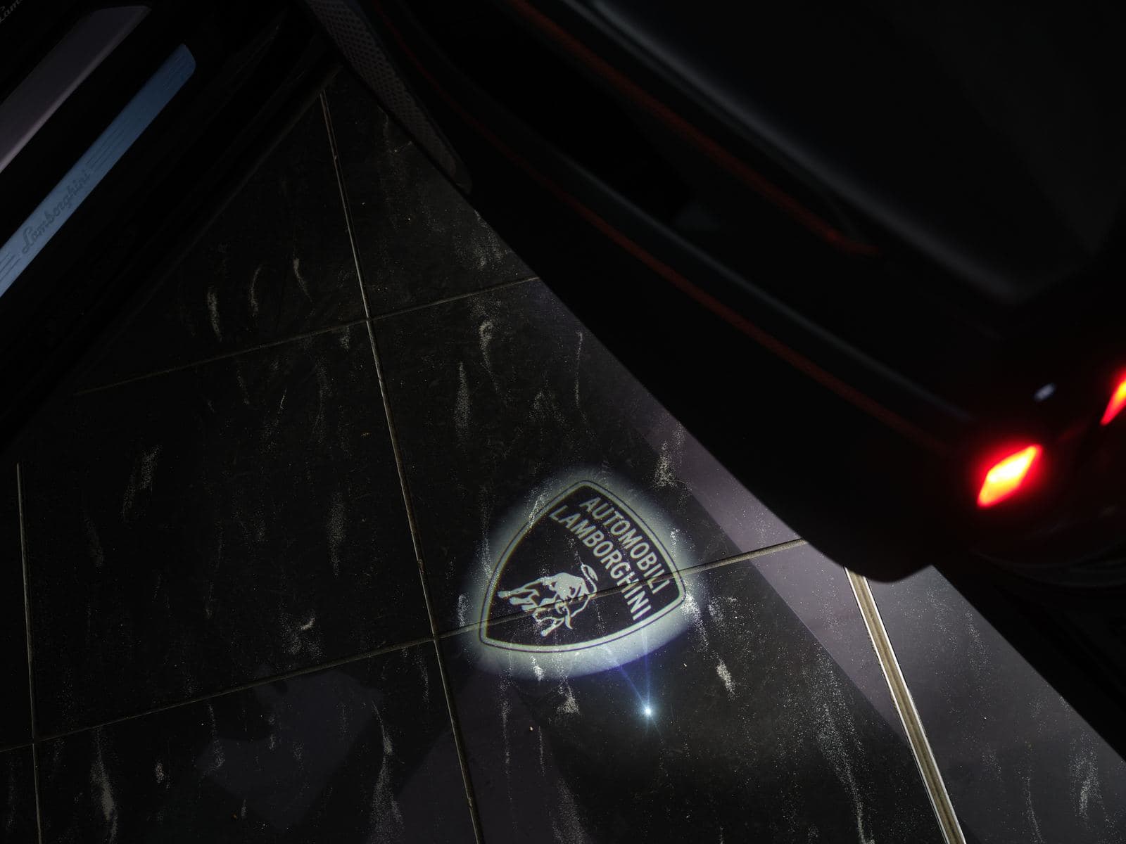 Lamborghini door projection